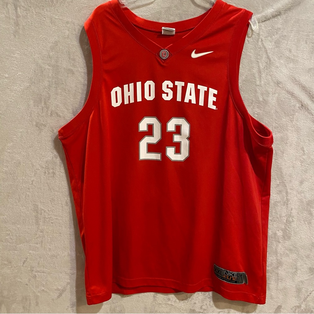 Ohio State Jersey Men’s 2X Red Nike Basketball #23 Spellout Buckeyes OSU